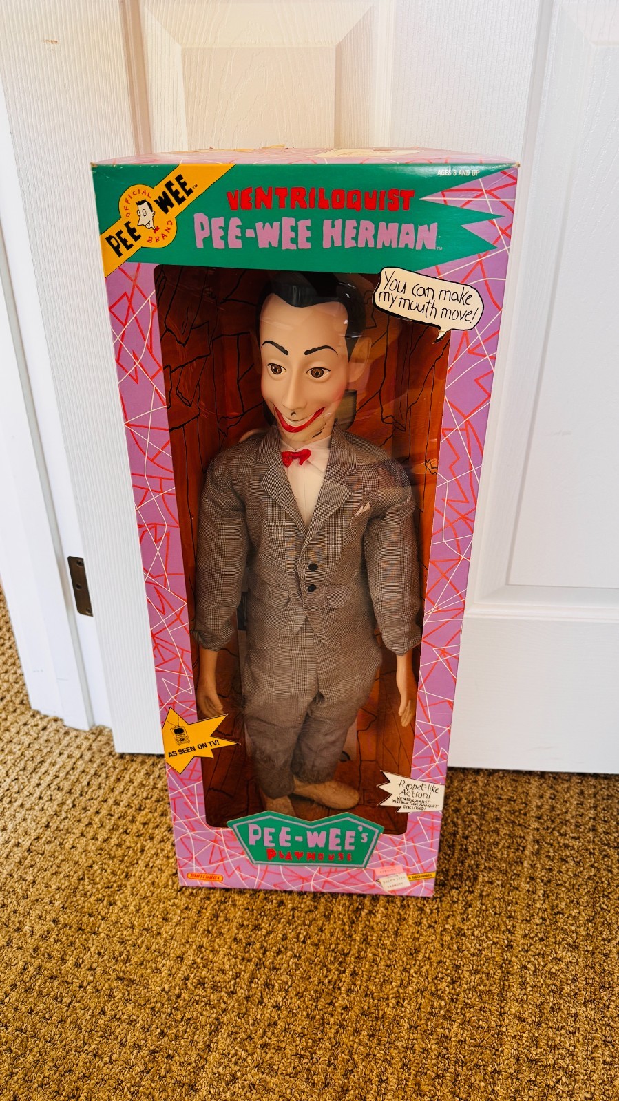 Vintage 1987 Pee-Wee Herman 17" Ventriloquist Matchbox NEW in BOX