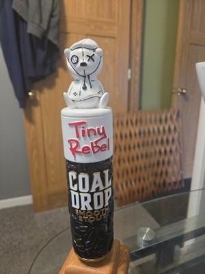 TINY REBEL COAL DROP SMOOTH STOUT BEER TAP HANDLE 10 ''TALL. SOUTH WALES! RARE!