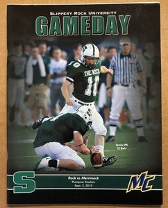 Slippery Rock University Gameday Football Program Vs Merrimack Sept 2, 2010