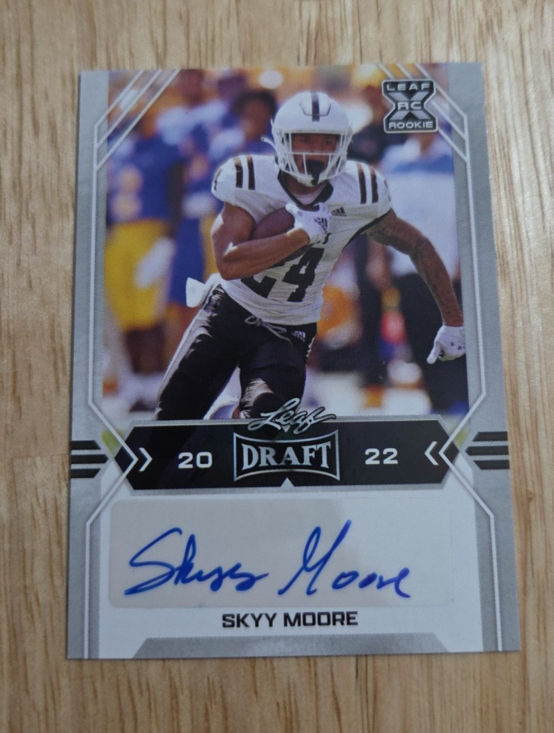 2022 Leaf Draft SKYY MOORE Autograph #BA-SM3 Rookie Auto RC Chiefs