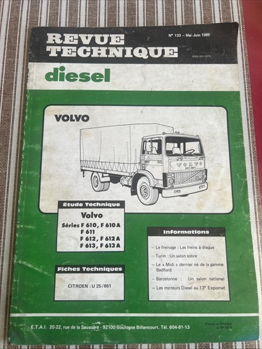 REVUE TECHNIQUE VOLVO F 610 611 612 613 F610 F610A F611 F612 F612A F613 F613 A - Foto 1 di 9