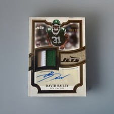 Topps 2026 Flagship Football David Bailey Jets Rookie Patch Auto /10 ARP-DBA