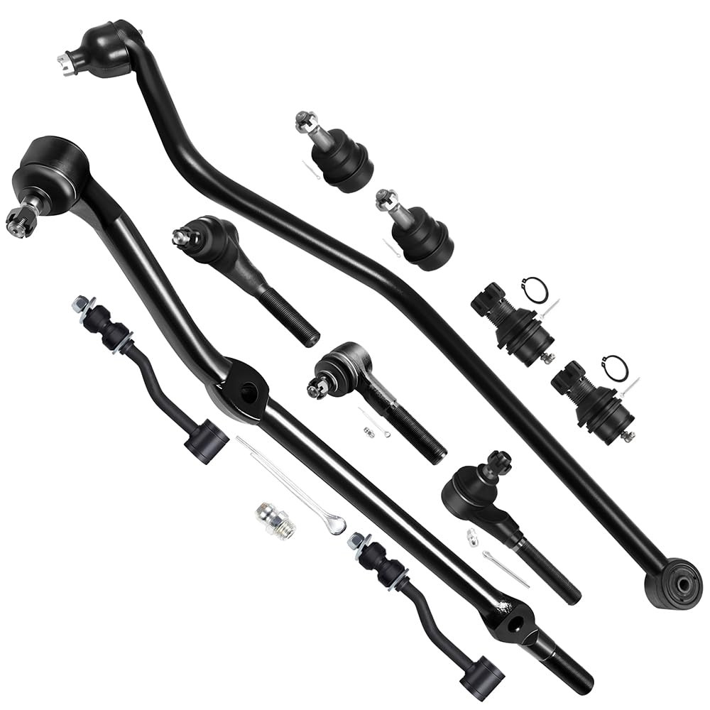 11pcs Susp Kit for 1991-2001 Cherokee 1991-1992 Comanche Tie Rod Ends BallJoints