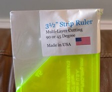 NEW PM Quilting 3.5โ Strip Ruler MultiLayer Cutting 45 Or 90 Degrees Made in USA