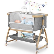 Bassinet Bedside Sleeper,Bedside Bassinet,Rocking Bassinet,3 in 1 Baby Bassin...