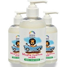 Rainbow Herbal Kids Detangling Conditioner Creamy Vanilla 8.5 Oz 3 Pack