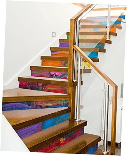 Stair Riser Decals,Graffiti Vinyl Sticker for Stairs Decoration,14 Pcs