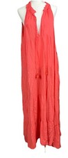 Vince Camuto Tiered Maxi Dress Swim Cover-Up Pop Coral Size Large Rayon #VO9940