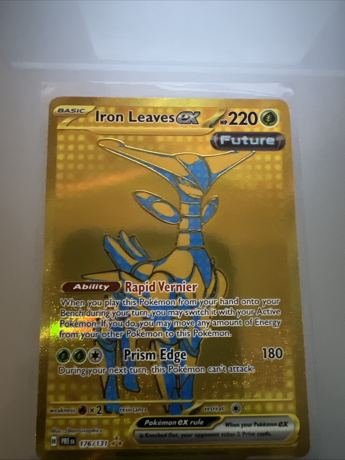 Iron Leaves ex 176/131 Prismatic Evolutions Pokemon Card Hyper Rare Near Mint 