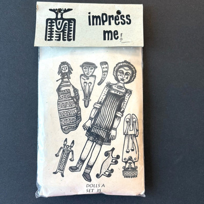 Impress Me Dolls A Joel Sherrill Kahn Native Collage Bare Rubber Stamps Set 35