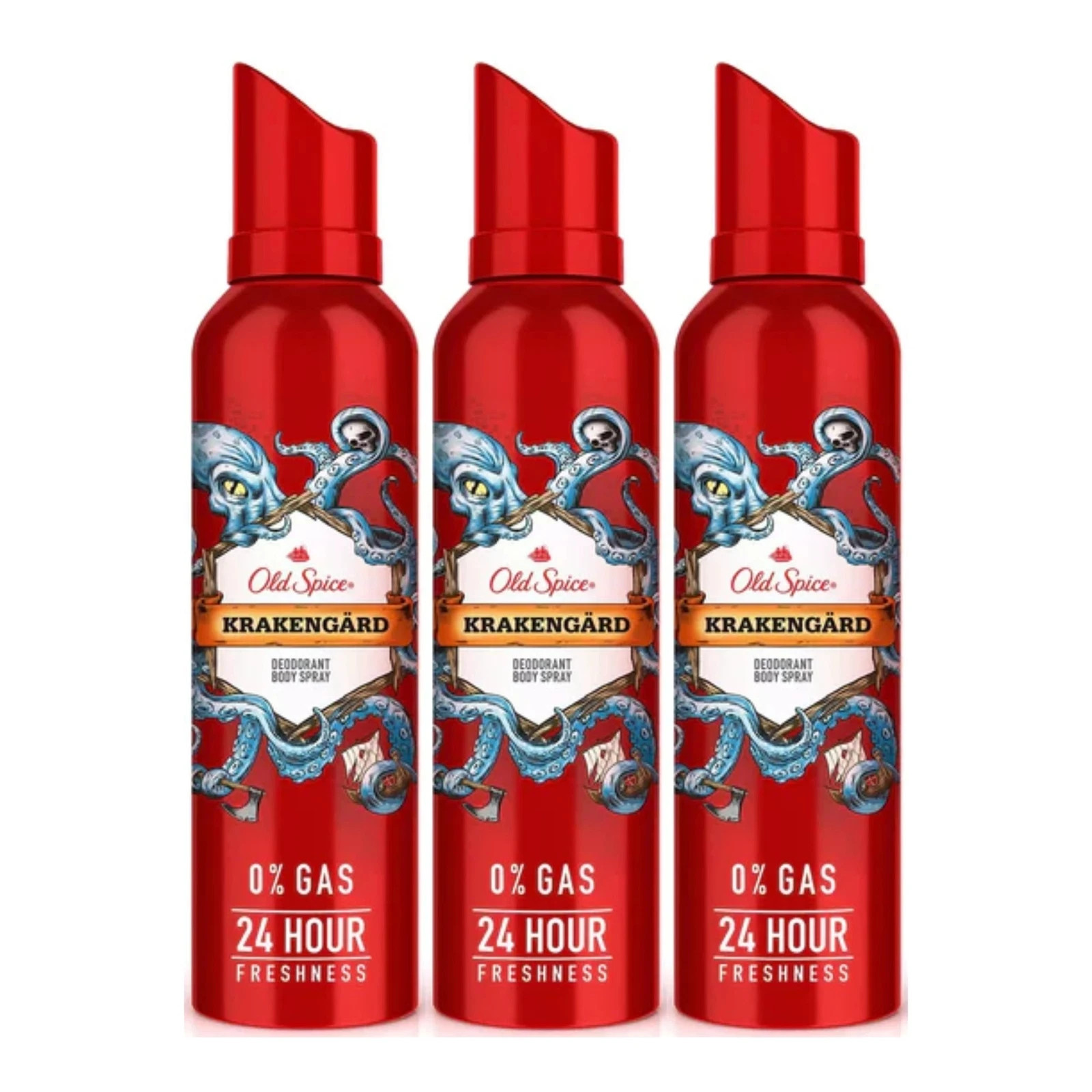 Old Spice Krakengard Deodorant Body Spray, 4.73oz (Pack of 3