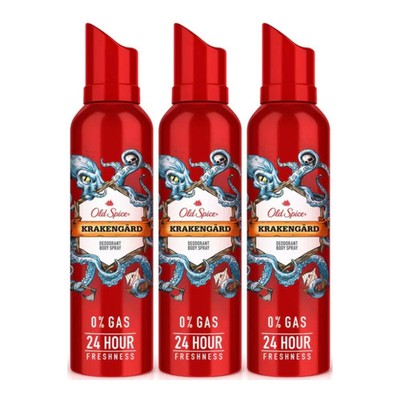Old Spice Krakengard Deodorant Body Spray, 4.73oz (Pack of 3)