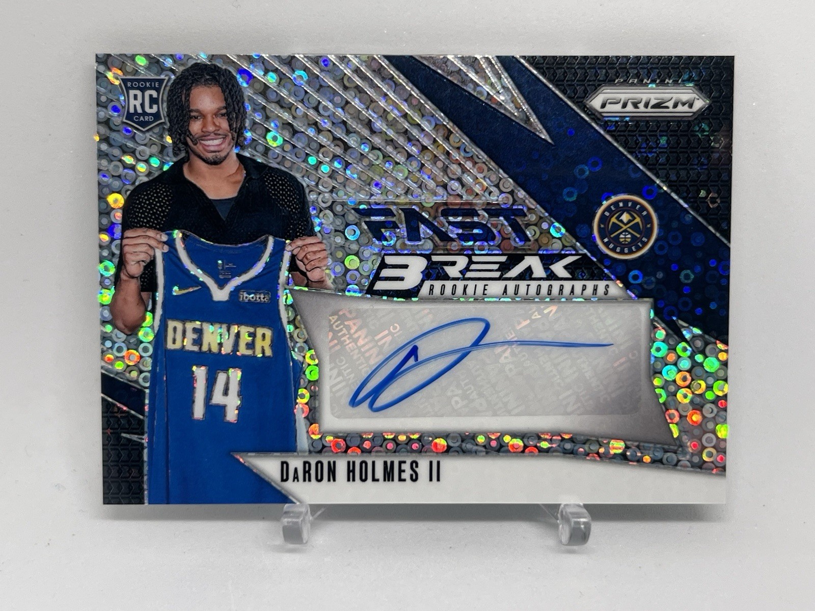 DaRON HOLMES II RC AUTO 2024 Prizm Fast Break Prizm Rookie
