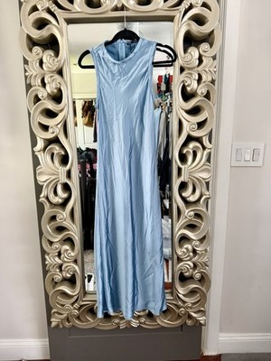 halter neck bridesmaid dresses Esmerelda Satin Double Knotted Halter Neck Dress