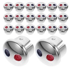  30Pcs Hot Cold Water Faucet Indicator - Faucet Handle End Cap 6.7mm - Blue Red