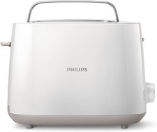 Philips Toaster – 2 Toastschlitze, 8 Stufen, Brötchenaufsatz, Auftaufunktion