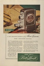 1948 Bell  Howell Print Ad 8mm Movie Camera FILMO AUTO-8 Magazine Loading