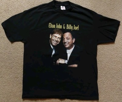 Elton John & Billy Joel Face To Face 2001 Tour T-Shirt (XL) EX Condition Vintage