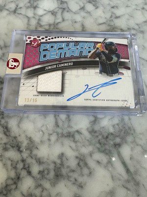 2026 Topps Pristine Junior Caminero Popular Demand Auto Relic PDAR-JC 13/15