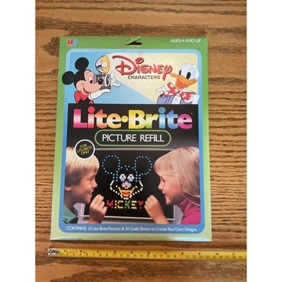 Vintage Lite-Brite Picture Refill Disney Mickey Mouse Beauty and the Beast MB