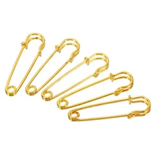 Safety Pins 1.97 Inch Large Metal Sewing Pins Gold Tone 20Pcs