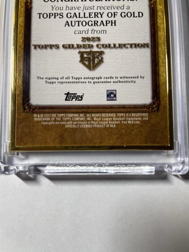 2023 Topps Gilded Ryne Sandberg Gallery of Gold On Card Auto 06/50 Cubs HOF - Picture 5 of 6