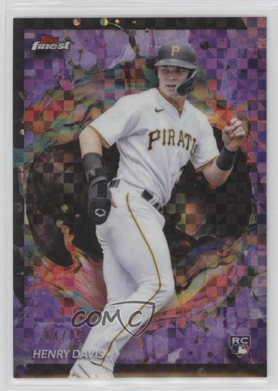 2024 Topps Finest Rare Purple Checkerboard Refractor /75 Henry Davis #289