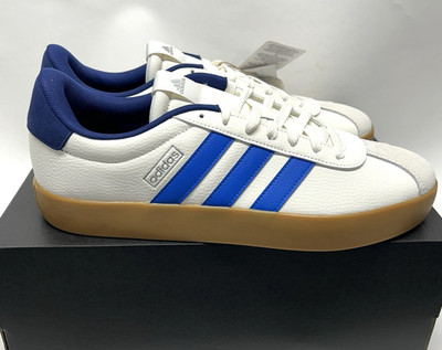 adidas VL Court 3.0 Core White Bright Royal Blue Gum Men's Samba JR8634 gazelle