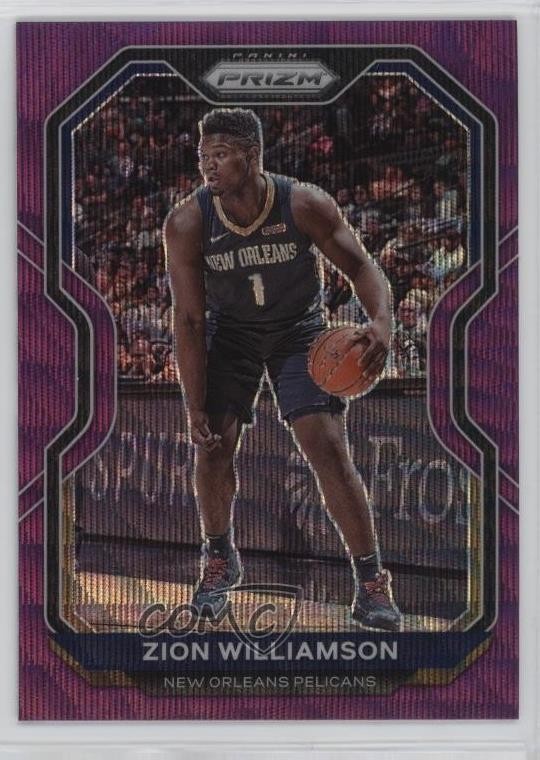 2020-21 Panini Prizm Purple Wave Prizm Zion Williamson #185 1p5n
