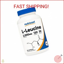 Nutricost L-Leucine 2,000mg, 120 Vegetarian Capsules, Non-GMO, Gluten Free, 30 S