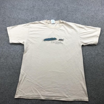 Vintage Camping Shirt Mens Large Beige Tennessee Natchez Trace State Park