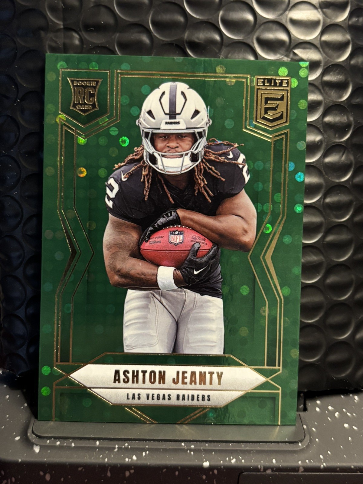 2025 Panini Donruss Elite - Ashton Jeanty #113 Green Disco (RC) - LV Raiders