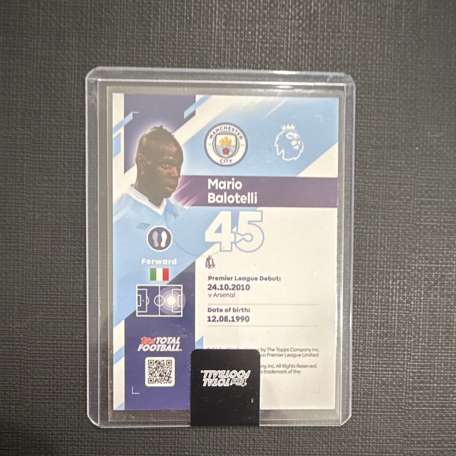 Topps Total Football Mario Balotelli Manchester City Total Performers #45 /99 view 2