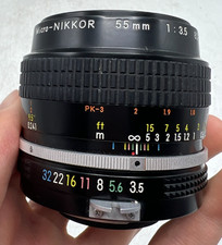 Nikon Micro Nikkor 55mm F3.5 Non AI Mount Lens For SLR Mirrorless Cameras