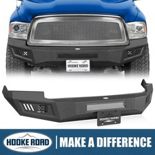 Fit Ram 1500 2009 2010 2011 2012 Texture Steel Front Bumper Assembly Wled Light