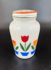 Vintage Fire King Tulip Milk Glass Pepper Shaker Anchor Hocking MCM Range Shaker