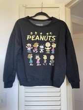Peanuts Super Soft Sweatshirt Women's Cartoon Character Snoopy Charlie Brown S