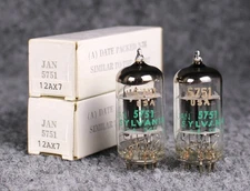 (2) NOS NIB Sylvania ~ 5751/12AX7 Tubes ~ 1976 Military Stock ~ TEST @ 104%+!