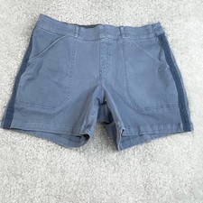 Spanx Stretch Twill Shorts Blue Womens XL
