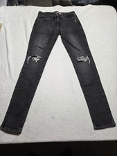 Levi's 711 Black Tag Size 26x30 Skinny Jeans Women's Black Denim Pants Zip Fly