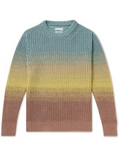 Maglione Richard James Savile Row Ombré a costine 100% lino XL NUOVO CON ETICHETTE PREZZO AL PUBBLICO $1495