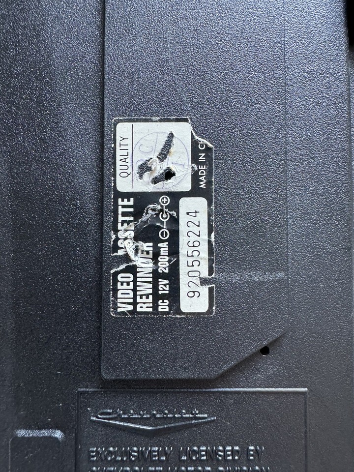 Chevy Corvette VHS Video Tape Cassette Rewinder Vintage Red 1963