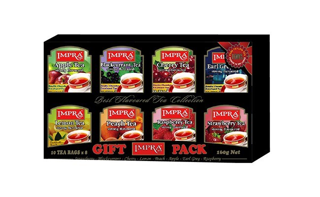80 Teabags Ceylon Gift Box 8 X Varieties 160g / 0.35lb