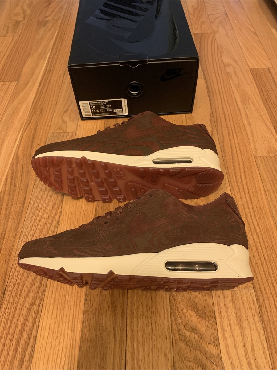 Nike Air Max 90 Laser Shoes DH4689-200 Dark Pony Size M 10/W