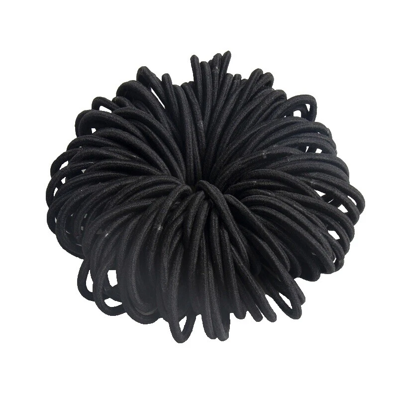 Black Rubber Hair Hair Rings for Women