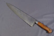 Vintage Sabatier BIA Cordon Bleu France Chef Knife 11 7/8" Blade Grape Mark