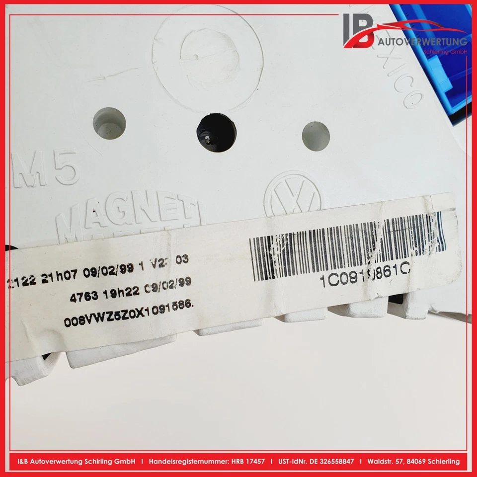 VW NEW BEETLE (9C1, 1C1) 2.0 Tachometer Kombiinstrument 1C0919861C ORIGINAL - Bild 4 von 4