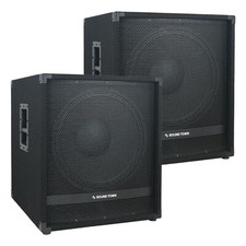 Sound Town 1800 W 15  Powered Subwoofer with High-Pass Filter METIS-15PWG-PAIR 