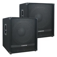 Sound Town 1800 W 15” Powered Subwoofer with High-Pass Filter (METIS-15PWG-PAIR)