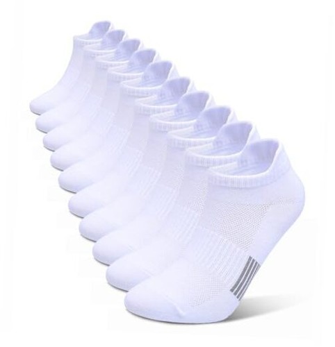 Women's 10 Pairs Athletic Running Low Cut Socks Thin Cotton Soft 5-8 A04-white
